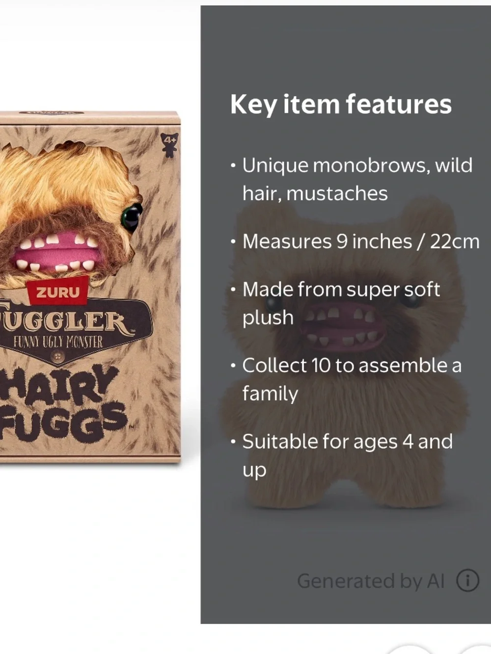 FUGGLER HAIRY FUGGS SCREECH BROWN FUNNY UGLY MONSTER